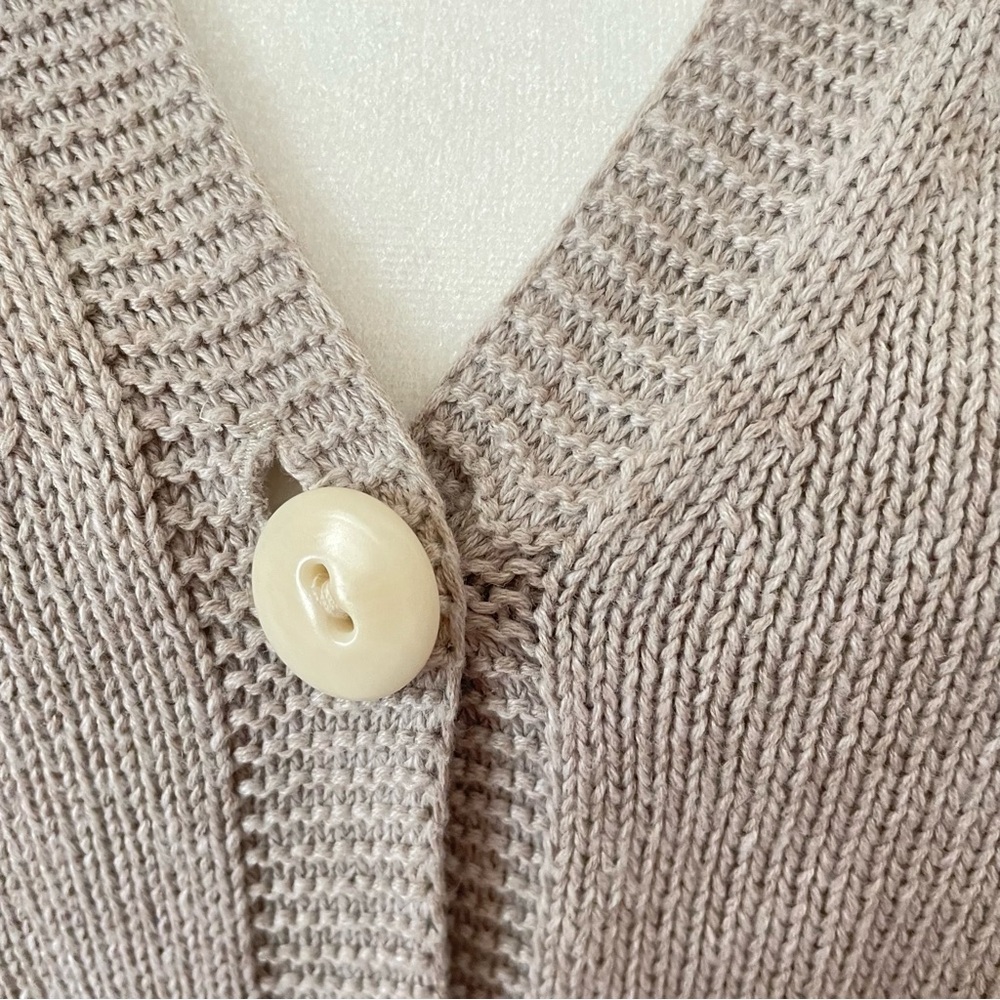 Alex Mill Emilia Sweater Vest Oatmeal Cotton Linen - Picture 8 of 9